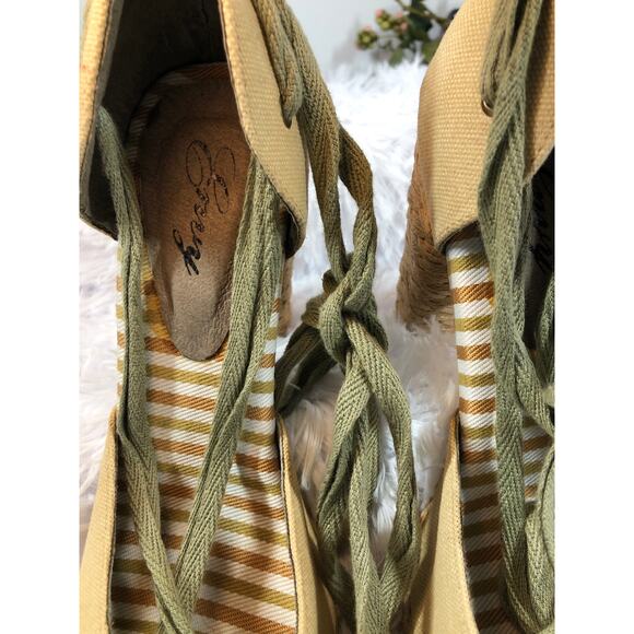 Emy Canvas Espadrille Platform Heels Upper Jute-Wrapped sole Thick Heel Amoy 8 - Picture 3 of 7